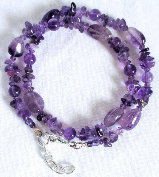 Amethyst Crystal Chip Bracelet - Juicybeads Jewelry