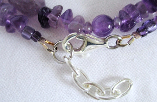 Amethyst Crystal Chip Bracelet - Juicybeads Jewelry