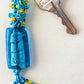 Aqua & Yellow Beaded Keychain - Juicybeads Jewelry