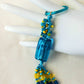 Aqua & Yellow Beaded Keychain - Juicybeads Jewelry