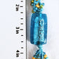 Aqua & Yellow Beaded Keychain - Juicybeads Jewelry