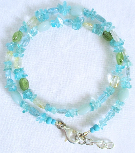 Aquamarine Wrap Bracelet