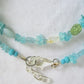 Aquamarine Wrap Bracelet - Juicybeads Jewelry