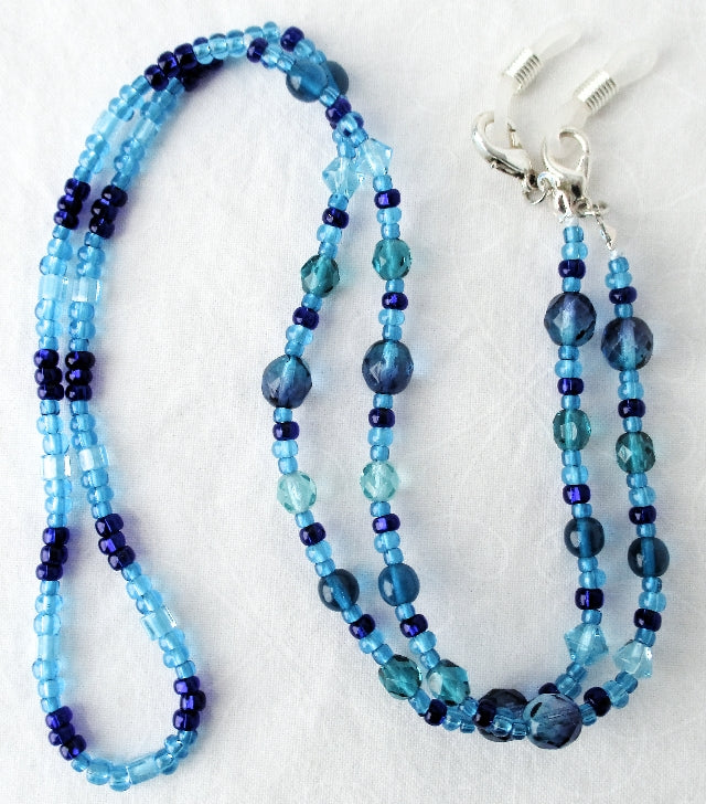 Blue Beaded Eyeglass Chain - Juicybeads Jewelry