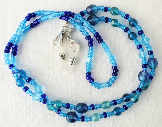 Blue Beaded Eyeglass Chain - Juicybeads Jewelry