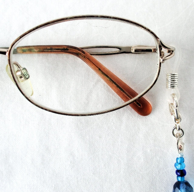 Blue Beaded Eyeglass Chain - Juicybeads Jewelry