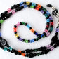 Black/Multicolor Beaded Eyeglass Chain - Juicybeads Jewelry