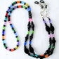 Black/Multicolor Beaded Eyeglass Chain - Juicybeads Jewelry