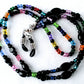 Black/Multicolor Beaded Eyeglass Chain - Juicybeads Jewelry