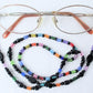 Black/Multicolor Beaded Eyeglass Chain - Juicybeads Jewelry