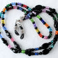 Black/Multicolor Beaded Eyeglass Chain - Juicybeads Jewelry