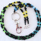 Black multicolor beaded lanyard Juicybeads Jewelry