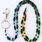 Black multicolor beaded lanyard Juicybeads Jewelry