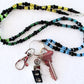 Black multicolor beaded lanyard Juicybeads Jewelry