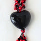 Black & Red Beaded Keychain - Juicybeads Jewelry