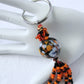 Black & Orange Beaded Keychain - Juicybeads Jewelry