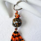Black & Orange Beaded Keychain - Juicybeads Jewelry