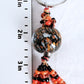 Black & Orange Beaded Keychain - Juicybeads Jewelry