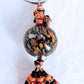 Black & Orange Beaded Keychain - Juicybeads Jewelry