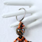 Black & Orange Beaded Keychain - Juicybeads Jewelry