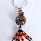 Black & Orange Beaded Keychain - Juicybeads Jewelry