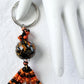 Black & Orange Beaded Keychain - Juicybeads Jewelry