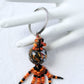 Black & Orange Beaded Keychain - Juicybeads Jewelry