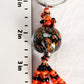 Black & Orange Beaded Keychain