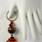 Black & Orange Beaded Keychain - Juicybeads Jewelry