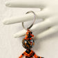 Black & Orange Beaded Keychain - Juicybeads Jewelry