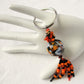 Black & Orange Beaded Keychain - Juicybeads Jewelry