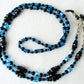 Blue & Black Beaded Eyeglass Chain - Juicybeads Jewelry