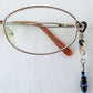 Blue & Black Beaded Eyeglass Chain - Juicybeads Jewelry