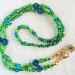 Blue Flower Beaded Eyeglass Chain - Juicybeads Jewelry