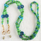 Blue Flower Beaded Eyeglass Chain - Juicybeads Jewelry