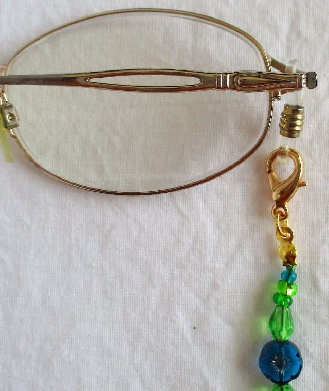 blue flower beaded eyeglass chain juicybeads jewelry