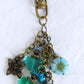 Blue Flowers Beaded Purse Charm - Juicybeads Jewelry