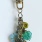 Blue Flowers Beaded Purse Charm - Juicybeads Jewelry
