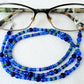 Blue & Green Beaded Eyeglass Chain - Juicybeads Jewelry
