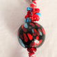 Blue & Red Beaded Keychain - Juicybeads Jewelry