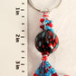 Blue & Red Beaded Keychain - Juicybeads Jewelry