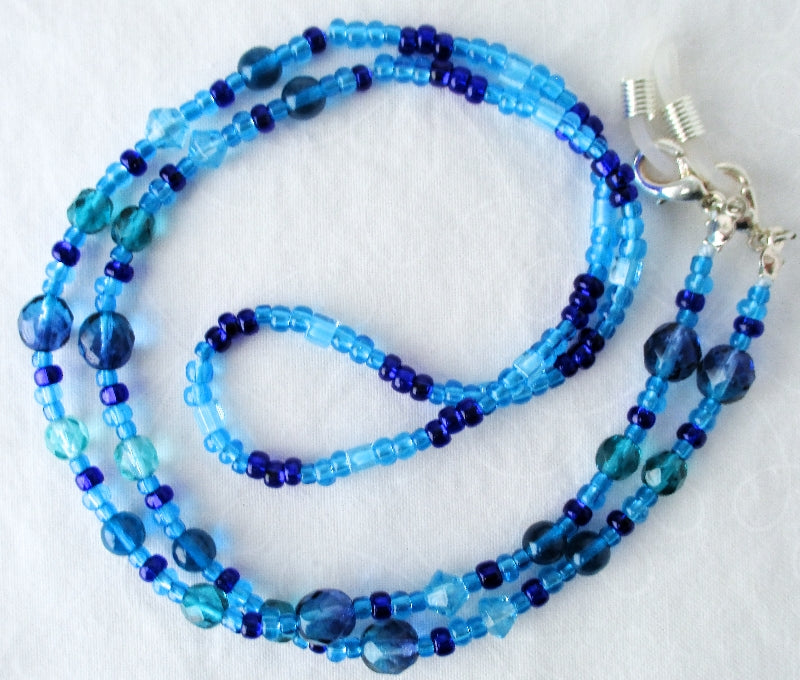 Blue Beaded Eyeglass Chain - Juicybeads Jewelry