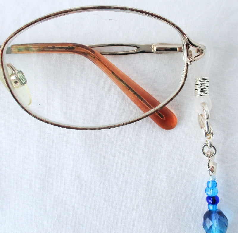 Blue Beaded Eyeglass Chain - Juicybeads Jewelry