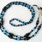 Blue & Black Beaded Eyeglass Chain - Juicybeads Jewelry