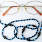 Blue & Black Beaded Eyeglass Chain - Juicybeads Jewelry