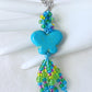 Blue Butterfly Beaded Keychain - Juicybeads Jewelry