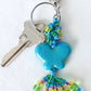 Blue Butterfly Beaded Keychain - Juicybeads Jewelry