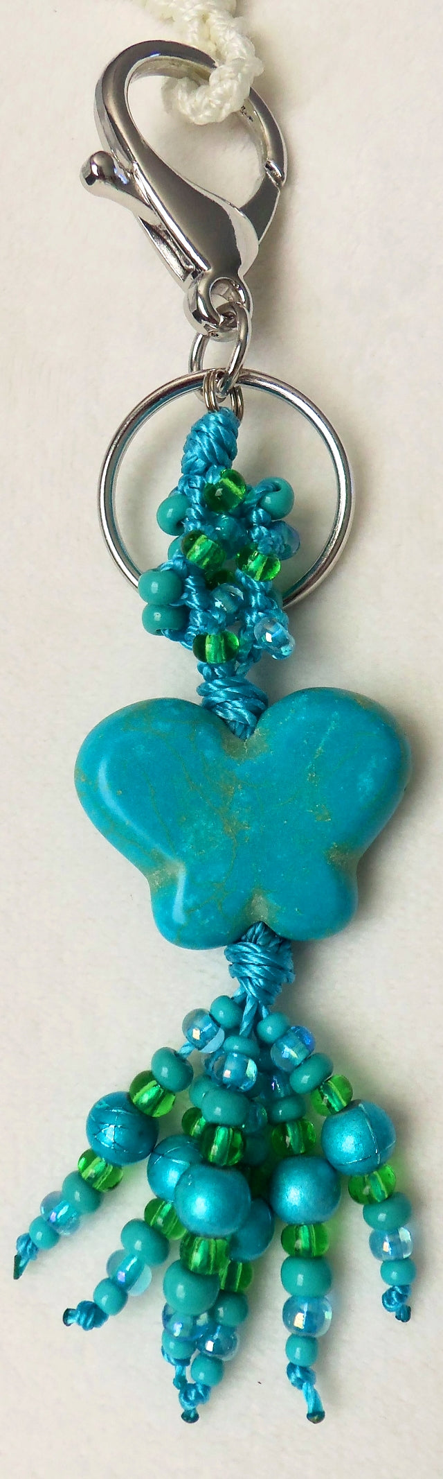 Blue & Green Butterfly Keychain - Juicybeads Jewelry