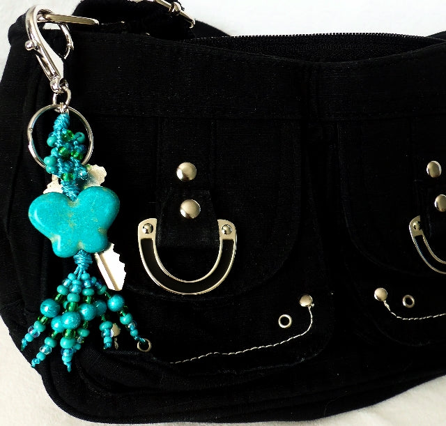Blue & Green Butterfly Keychain - Juicybeads Jewelry