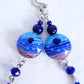 dark blue lampwork earrings - juicybeads jewelry